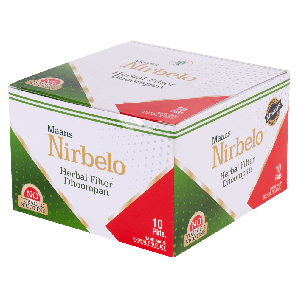 Nirbelo Herbal Filter Dhoompan Double Apple Flavor 100% Tobacco Free & Nicotine Free Cigarette Natural Organic Ingredients for Quit Smoking & Nature's Alternative to Tobacco